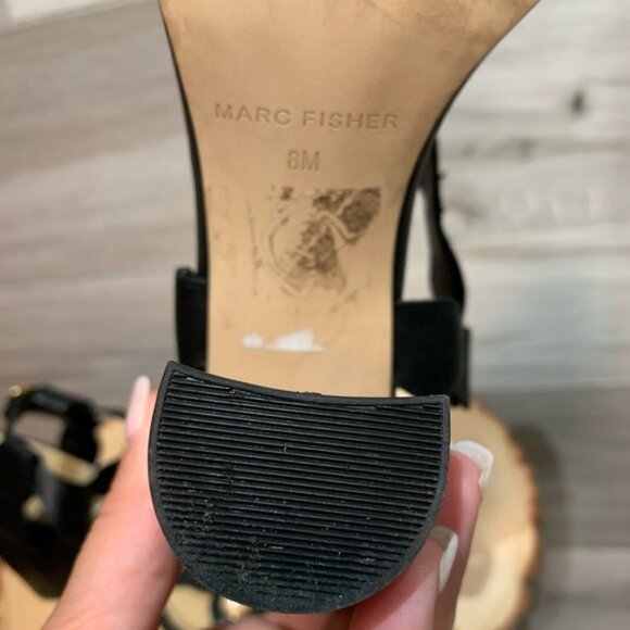 Marc Fisher Kaylee Pearl Embellished Sandal size 8 - black - Picture 5 of 5